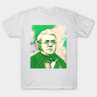 William Makepeace Thackeray Green Portrait | William Makepeace Thackeray Artwork 6 T-Shirt